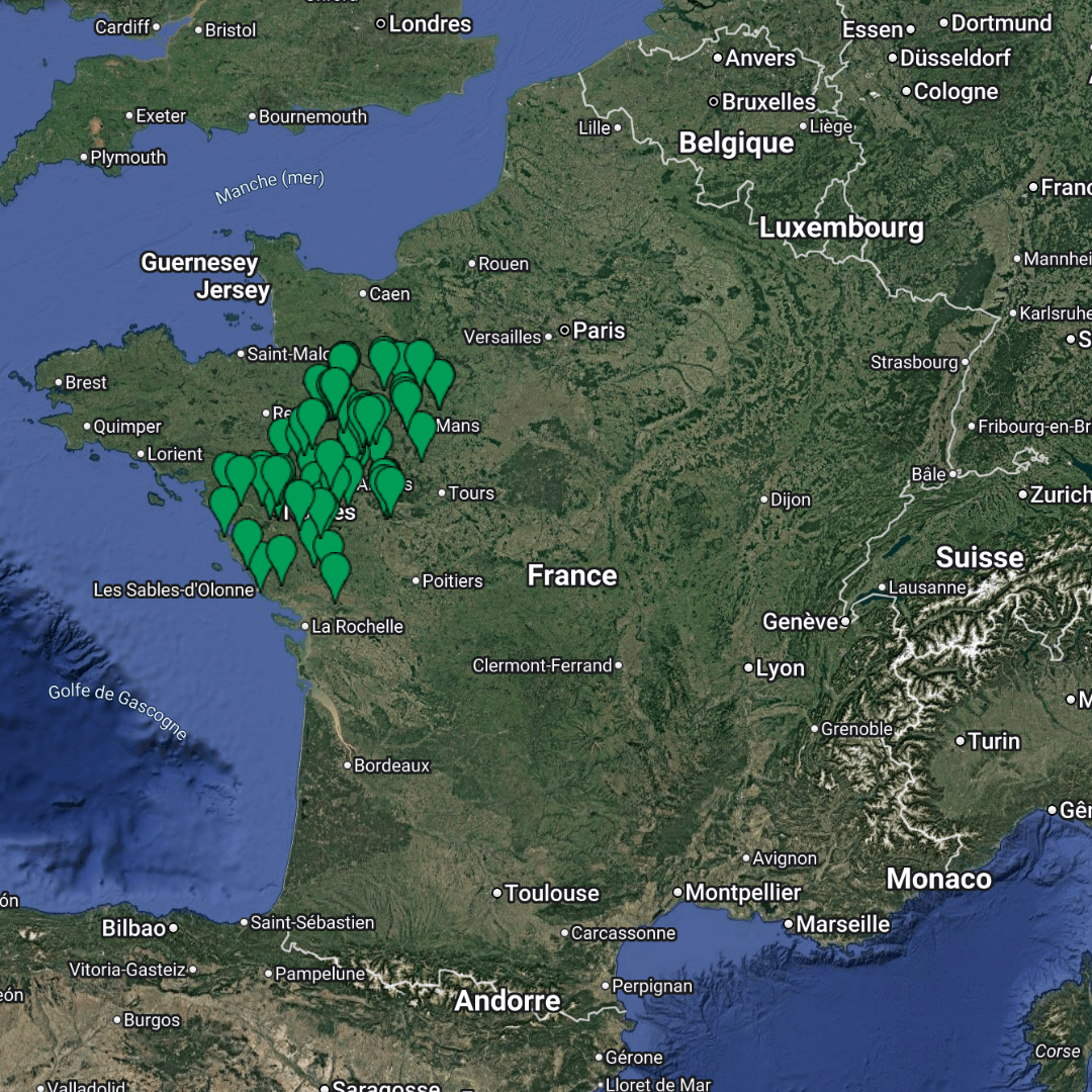 France – PAYS DE LA LOIRE – URBEX MAP